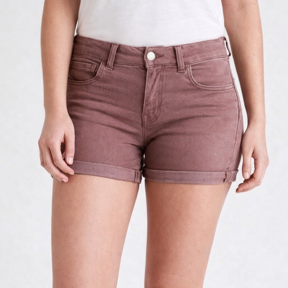 Mossimo Blush Pink Cuffed Denim Shorts – Women’s 18 Mid-Rise